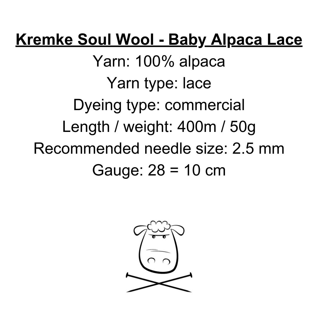 023 - Baby Alpaca Lace - Kremke Soul Wool